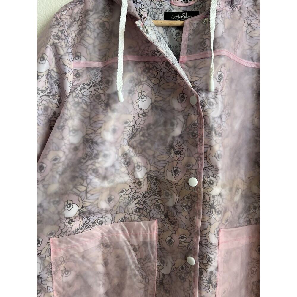 Coffeeshop New York Women’s Lined Rain Jacket Floral Size 1X - Picture 5 of 13
